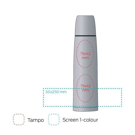 Термос 0.7 л черный, нержавеющая сталь