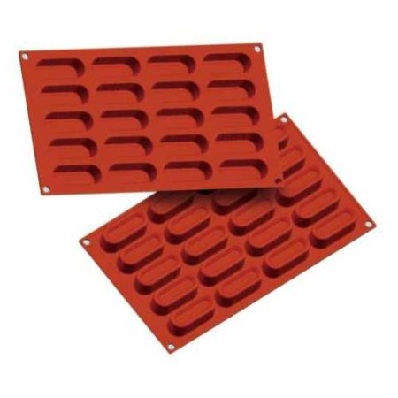 Форма кондитерская "Савоярди" 20 ячеек 60*25 мм, h 23 мм силикон (30*17,5 см) P.L.