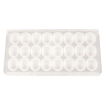 Пластиковая форма "Овал с узором" 24 ячейки 34*25*23 мм, P.L. Proff Cuisine