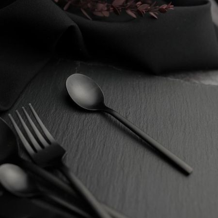 Вилка столовая 19 см матовая черный цвет Black Sapporo PVD P.L. - Davinci [12]
