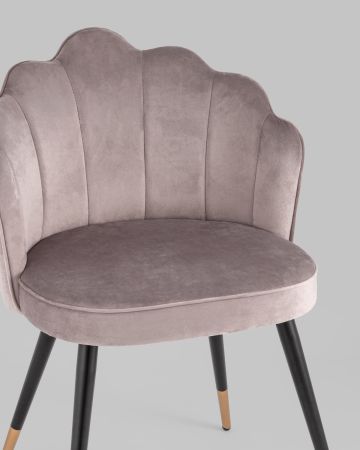 Стул Камилла велюр пепельно-розовый