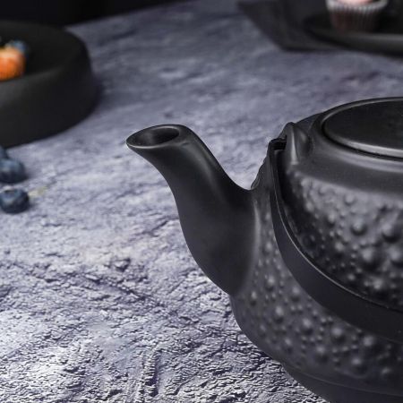 Чайник 750 мл d 13 см h10 см с ситом Black Raw Stellar P.L. Proff Cuisine [1]