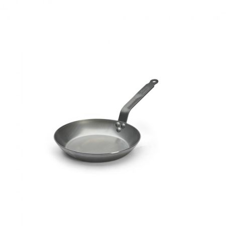 Сковорода d=24 см. h=4 см. 1,4 л. белая сталь (индукция) Carbone Steel  De Buyer /1/3/