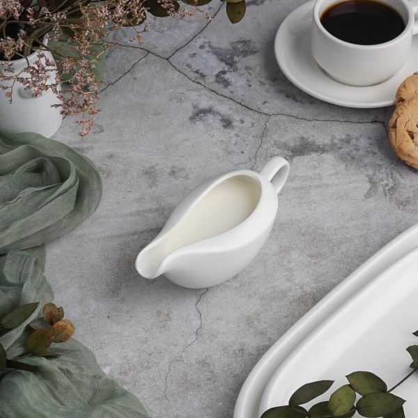 Соусник 100 мл 14,2*5,5 см с ручкой белый фарфор P.L. Proff Cuisine [10]