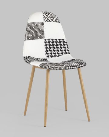 Стул Валенсия пэчворк черно-белый