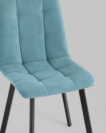 Стул Oliver Square велюр пыльно-голубой