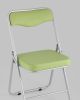 Складной стул Джонни экокожа салатовый каркас металлик