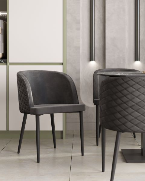 Стул Оскар велюр серый