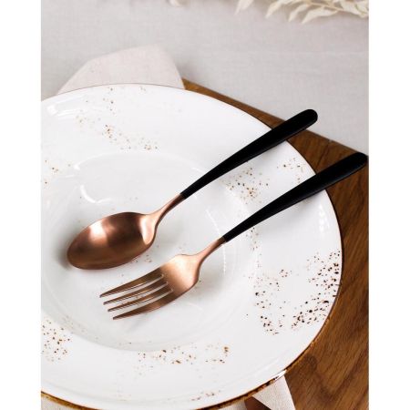 Нож столовый 23,1 матовый медный цвет черная ручка PVD Provence P.L. [12]