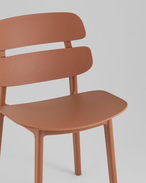 Стул обеденный Tony пластик коричневый