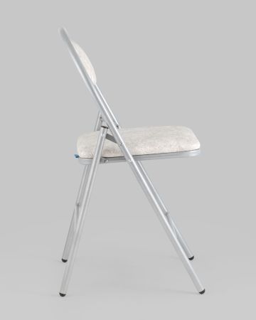 Стул складной Hagen экокожа белый мрамор каркас металлик