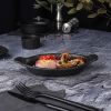 Блюдо овальное 18,5*12,5 см h3,5 см 310 мл с ручками Black Raw Stellar P.L. Proff Cuisine [4]