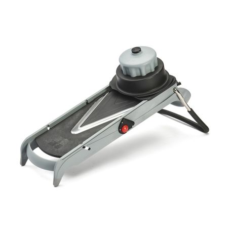 Мандолина (овощерезка) 40*13 см. с 2-мя насадками и толкателем, нерж. и пластик De Buye /1/