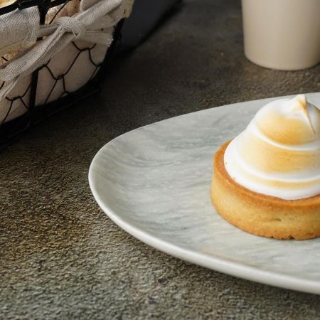 Тарелка 19*16,5 см овальная Ombra Island Gray By Bone Innovation [6]