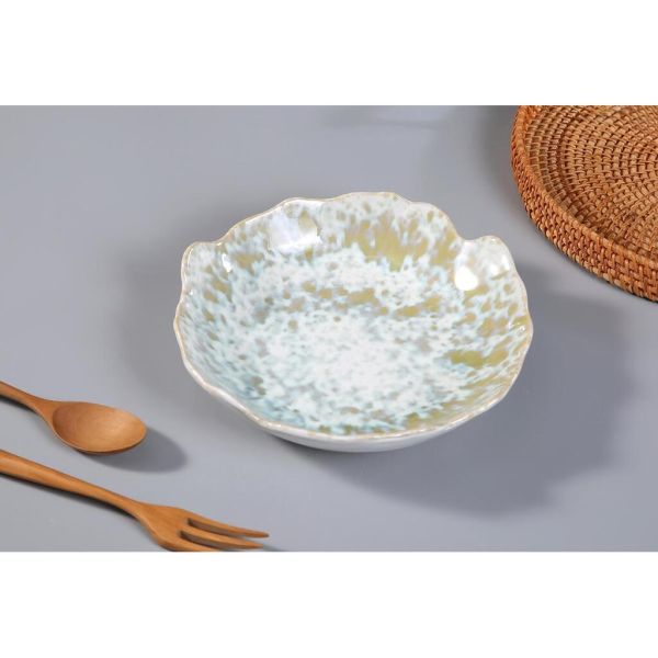 Салатник 500 мл d 22 см h5,5 см Crush Gray Spots Light Green Frutti di Mare P.L. [1]