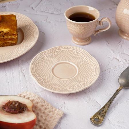 Кофейная пара 110 мл d 6,8 см h6,3 см Aristocrat Peach Tea Noble [6]