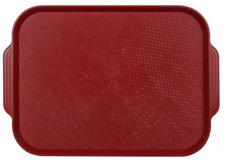 Поднос столовый из полистирола 450х355 мм темно-красный [1730]