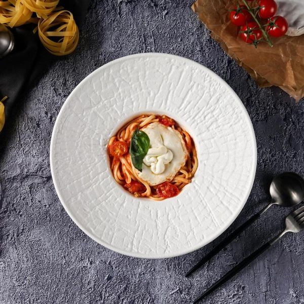 Тарелка глубокая 220 мл d 27 см h6,5 см для пасты, для супа White Raw Wood P.L. Proff Cuisine [4]