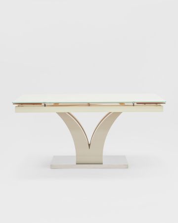 Стол обеденный Верона раскладной 160-220*90 глянцевый бежевый