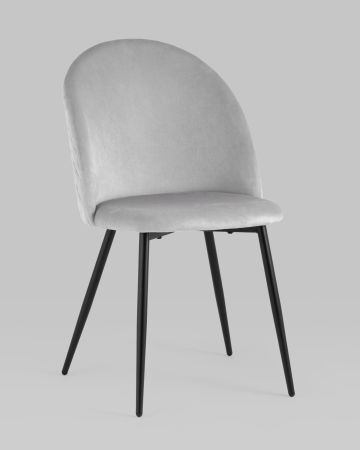 Стул Lilly велюр серебристый