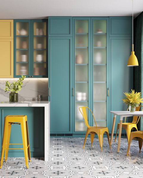 Стул барный TOLIX желтый глянцевый