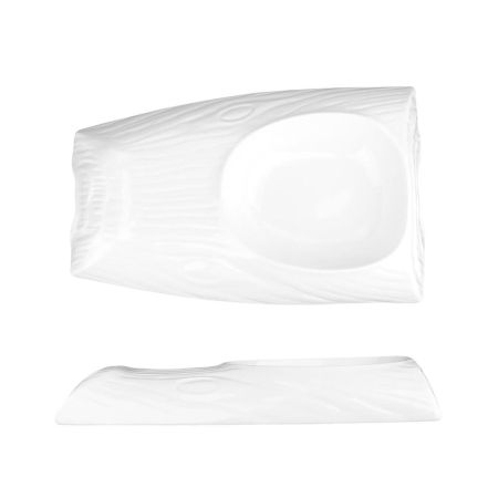 Блюдо прямоугольное 25*16 см h4 см 250 мл Oyster белое фарфор P.L. Proff Cuisine [1]