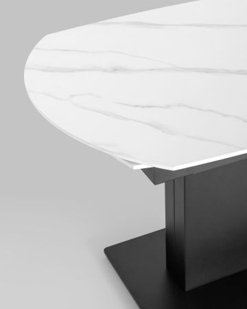 Стол обеденный Хлоя раскладной 120-180*90 керамика светлая