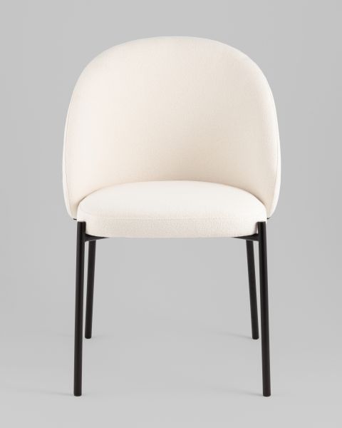 Стул обеденный Adelinde бежевый с зеленой экокожей