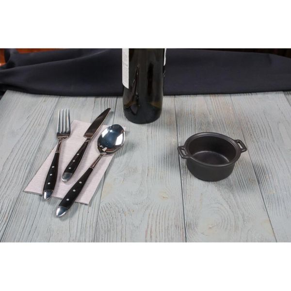 Соусник 125 мл 10,7*8,5 см h4 см Smooth Black Raw Stellar P.L. Proff Cuisine [6]