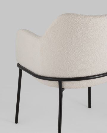 Стул Кози ткань букле молочный