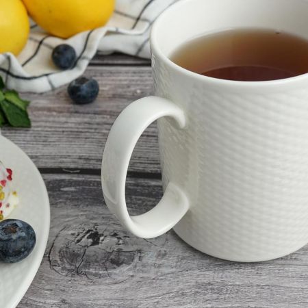 Кружка 370 мл белая d 8,2 см h10 см Impress Noble [6]