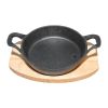 Сковорода для подачи на дерев. подст. 18 см круглая чугун 2 ручки P.L. Proff Cuisine