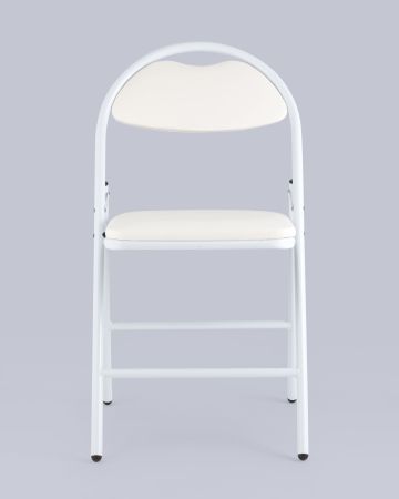 Стул складной Hagen экокожа белый каркас белый