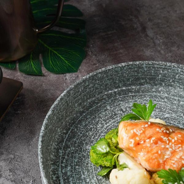 Тарелка с бортом 25 см h4,5 см глазурь Glossy Stone Untouched Taiga P.L. Proff Cuisine [1]