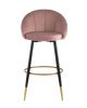 Стул барный Наоми велюр розовый
