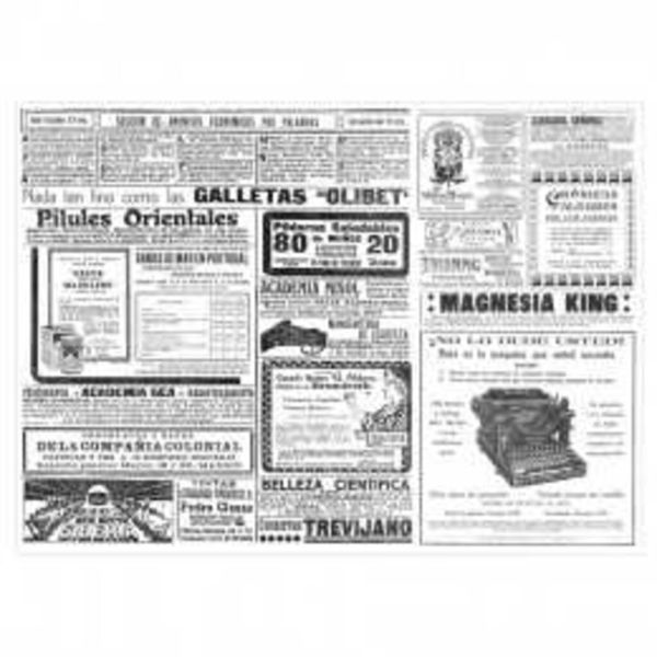 Подкладка настольная сервировочная (плейсмет) "Газета" белая, 31*43 см, бумага, 500 шт