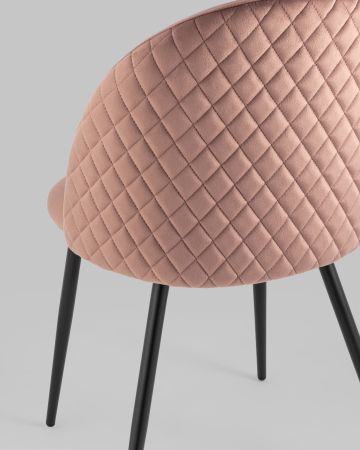 Стул Lilly велюр пыльно-розовый
