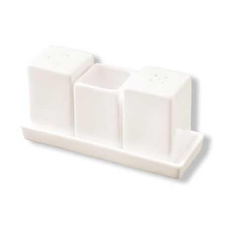 Набор для специй 3 предмета на подставке белый фарфор P.L. Proff Cuisine [4]