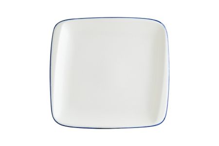 Тарелка прямоуг. 270*250 мм. без полей Ретро синий край, форма Мув Bonna /1/6/624/ ВДОХНОВЕНИЕ