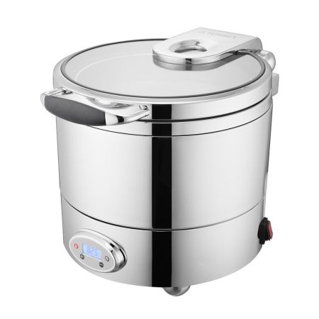 Мармит суповой 10 л электрический 220V 900W с откидной крышкой и окном и дисплеем "Burano" SUNNEX