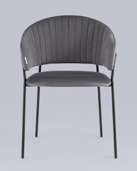 Стул Бруно велюр серый