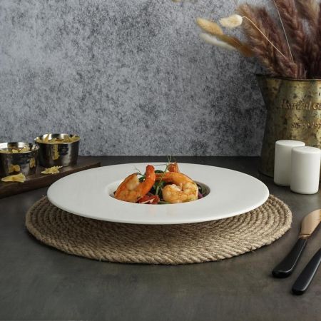 Тарелка глубокая 160 мл d 25 см h3,2 см для пасты Fine Plus Noble [1]