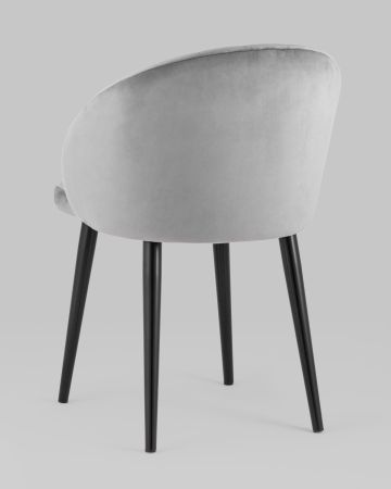 Стул с подлокотниками Брюссель велюр серый