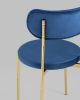 Стул Барбара велюр синий золотые ножки