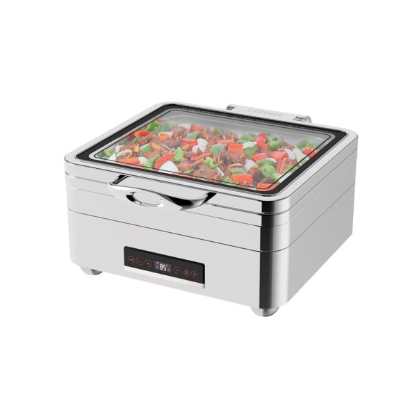 Мармит электрический 5,5 л 2/3*65 с откидной крышкой и окном с дисплеем "Roma" SUNNEX