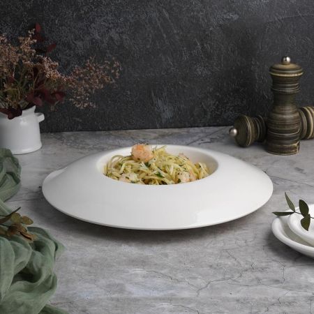 Тарелка глубокая 400 мл d 28 см h5 см для пасты, для супа белая фарфор P.L. Proff Cuisine [3]