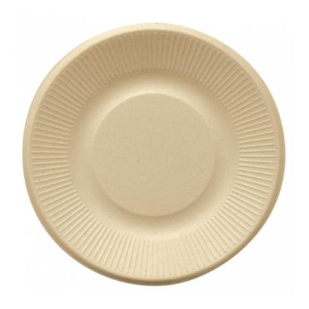 Тарелка Bionic 21*1,8 см, натуральный цвет, 5 0шт, сахарный тростник, Garcia de Pou