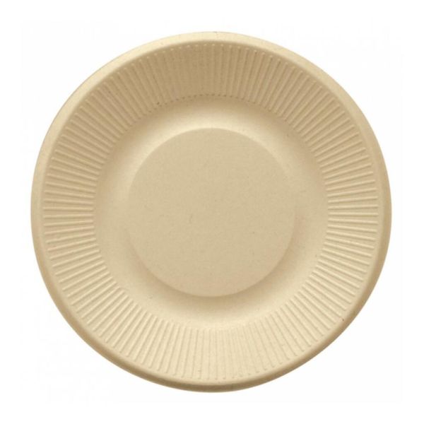 Тарелка Bionic 21*1,8 см, натуральный цвет, 5 0шт, сахарный тростник, Garcia de Pou