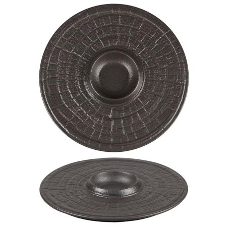 Блюдо круглое d 25 см c емкостью для соуса Black Raw Stellar P.L. Proff Cuisine [1]