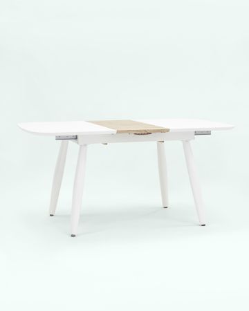 Стол обеденный Чикаго раскладной 120-160*90 белый